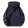 thumbnail image 1 of Hpapadks Hoodies Men Solid Half Zip Hooded Sweatshirt Cozy Drop Shoulder Long Sleeve Oversized Hoodies Pullover Men's Sweatshirts, 1 of 6