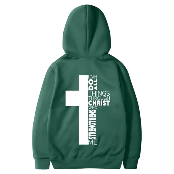 Hpapadks Hoodies for Men Graphic Oversized Vintage Cross Letter Print Hoodies Pullover Long Sleeve Drop Shoulder Design Hooded Sweatshirts for Men