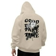 thumbnail image 1 of Hpapadks Hoodies for Men Oversize Hoodies Pullover with Vintage Flower Letter Print Lightweight Sweatshirts for Men, 1 of 7