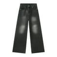 thumbnail image 1 of Hpapadks Jeans for Men Casual Slim Fit Comfort Retro Flared Denim Trousers with Pockets Mens Jeans Grey L, 1 of 2