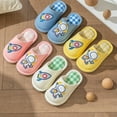 thumbnail image 1 of Hpapadks Kids House Slippers Fall Winter Male Life Non Slip Short Warm Comfortable Cute Astronaut Pattern Girl Shoes Pink, 1 of 6