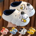 thumbnail image 1 of Hpapadks Kids Slippers Winter Warm Shoes Cozy Indoor Outdoor Soft Lined Booties with Heel Cover Kids Shoes Light Blue, 1 of 4