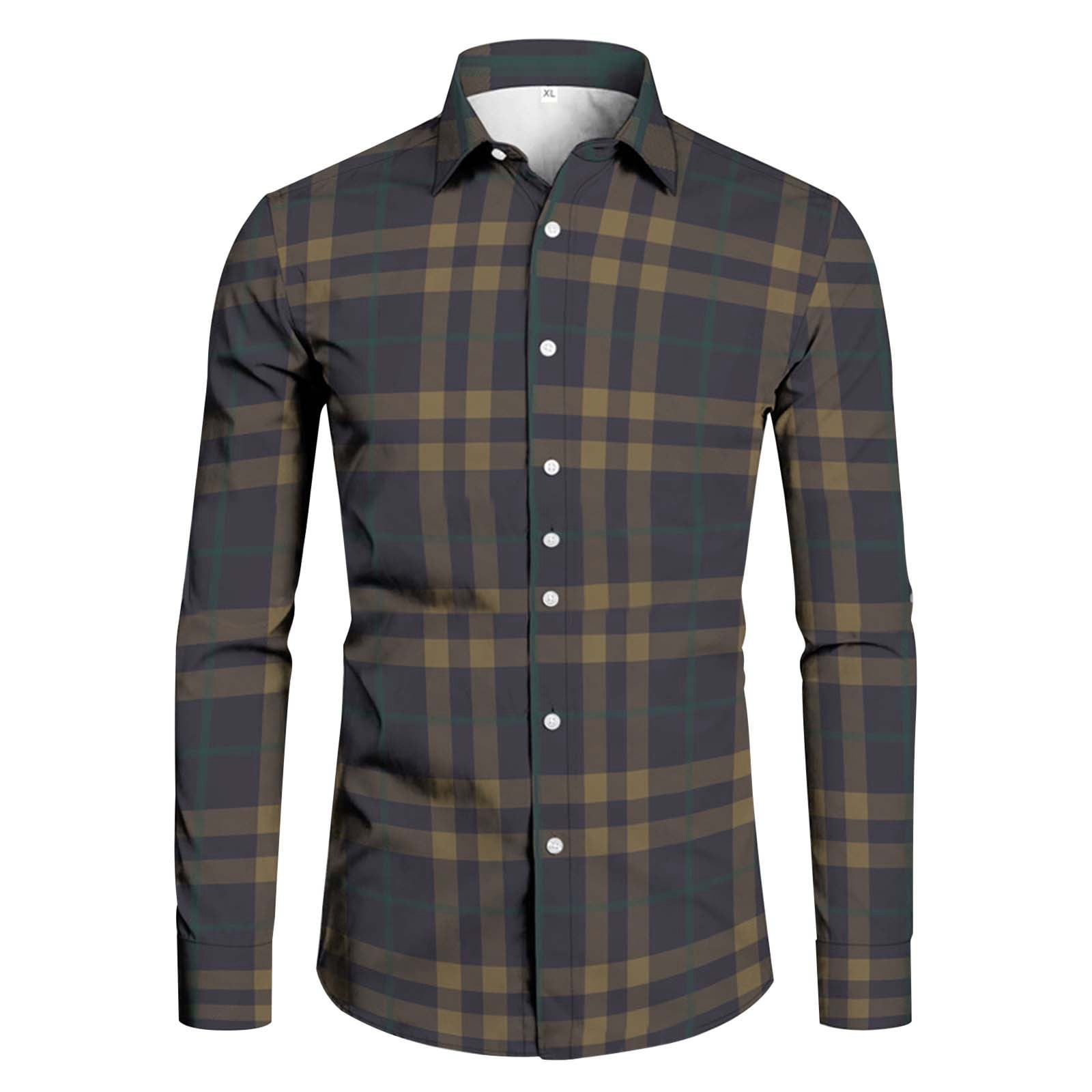 Long Sleeve Plaid Print T-Shirt Dress