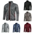 thumbnail image 1 of Hpapadks Men's Full Zip Cardigan Sweater Coat, Lightweight and Warm Stand Collar Jacket for Casual and Outdoor Activities, 1 of 5