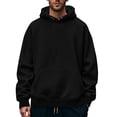 thumbnail image 1 of Hpapadks Men's Hoodies Solid Hoodies Pullover with Front Pocket Oversize Drop Shoulder Hooded Sweatshirts for Men, 1 of 7