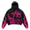 thumbnail image 1 of Hpapadks Men's Hoodies Vintage Gothic Print Hoodies Pullover Oversize Drop Shoulder Sweatshirt Distressed Look Men's Sweatshirts, 1 of 3