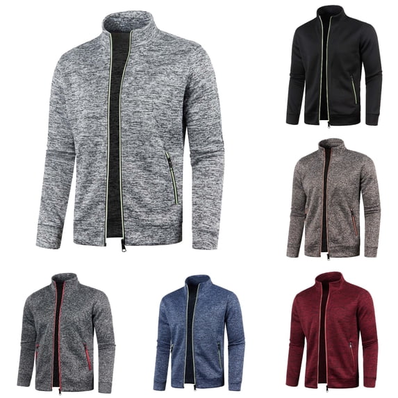 Hpapadks Men's Track Jackets Lightweight Full Zip Tops Casual Slim Fit Coat Workout Running Athletic Active Jacket With Pockets