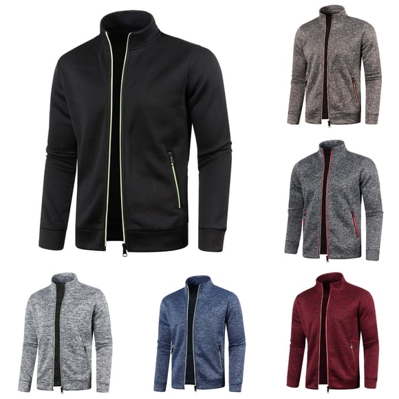 Hpapadks Men's Track Jackets Lightweight Full Zip Tops Casual Slim Fit Coat Workout Running Athletic Active Jacket With Pockets