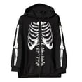 thumbnail image 1 of Hpapadks Mens Hoodie Halloween Retro Gothic Skull Print Full Zip Hoodies Pullover with Pocket Oversized Long Sleeve Hooded Jacket Sweatshirts for Men, 1 of 4