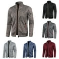 thumbnail image 1 of Hpapadks Mens Mock Neck Full Zip Sweatshirts Plus Lightweight Fleece Jackets with Stand Collar & Zipper Pockets, 1 of 5