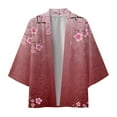 thumbnail image 1 of Hpapadks Mens Shirts Casual Cherry Flower Kimono Half Sleeve Blouses Elegant Loose Soft Cardigan Mens Dress Shirt XL, 1 of 7