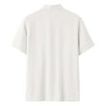 thumbnail image 1 of Hpapadks Mens Shirts Casual Solid Short Sleeve Chinese Classical Style Lapel Tai Chi Buckle Blouses Men Dress Shirt White M, 1 of 6