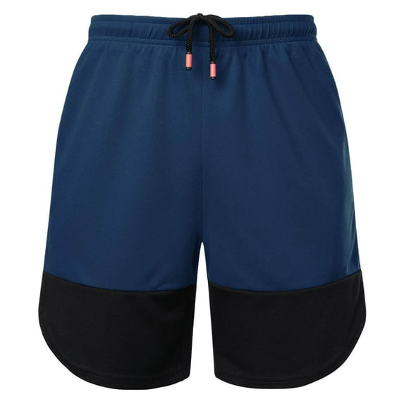Hpapadks Mens Swim Trunks Summer Beach Sports Running Fitness Matching Color Short Pant Swim Shorts Men Navy S