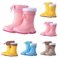 thumbnail image 1 of Hpapadks Rain Boots For Boys Thick Solid Waterproof Water Shoes With Adjustable Drawstring Outdoor Activities Brown 10-11 Y, 1 of 3
