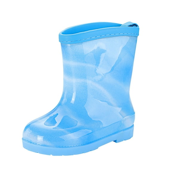 Hpapadks Rain Boots Kids Boys Girls Fashion Cartoon Rainy Day Waterproof Rubber Shoes Toddler Rain Boots I 5.5-6 Years