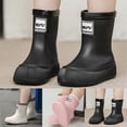 thumbnail image 1 of Hpapadks Rain Boots Toddler Rainy Mid Calf School Outdoor Play Waterproof Water Shoes Non Lightweight Wide Calf Beige 13-14 Y, 1 of 6