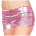 thumbnail image 1 of Hpapadks Running Shorts for Women Metallic Rave Booty Dance Imitation Light Underwear Womens Shorts Pink S, 1 of 4