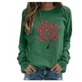 thumbnail image 1 of Hpapadks Sweatshirt for Women Casual Long Sleeve Letter Graphic Print Loose Round Neck Shirts Tops Hoodies for Women Green XL, 1 of 3