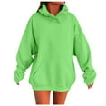 thumbnail image 1 of Hpapadks Sweatshirt for Women Oversized Long Sleeve Solid Cozy Fleece Loose Fit Drop Shoulder Hooded Sweatshirts Hoodies for Women GN1 L, 1 of 5