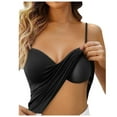 thumbnail image 1 of Hpapadks Tankini Tops for Women Shelf Bra Camis Adjust Strap Solid Workout Tanks with Built In Bras Camisole Tops for Women Black XL, 1 of 5