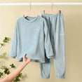 thumbnail image 1 of Hpapadks Toddler Boy Pajamas Kids Fleece Pajama Set Cozy Long Sleeve Top Pants Family Wear Pjs for Girls Blue 2-3 Years, 1 of 3