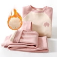 thumbnail image 1 of Hpapadks Toddler Boy Pajamas Thermal Underwear Set Long Sleeve Top Pants Fleece Lined Pjs for Girls Pink 7-8 Years, 1 of 3