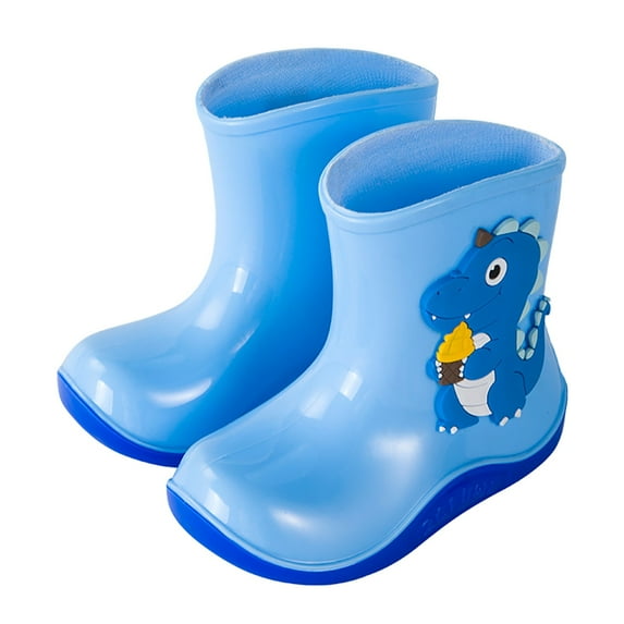 Hpapadks Toddler Rain Boots Elastic Mouth Textured Soles Non Slip Light Comfortable Water Boots Toddler Shoes Sky Blue 5.5-6 Years