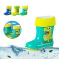 thumbnail image 1 of Hpapadks Toddler Rain Boots Rubber Non Waterproof Cute Cartoon Water Shoes Casual Hiking Wide Calf Blue 3.5-4 Y, 1 of 5