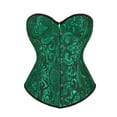 thumbnail image 1 of Hpapadks Waist Trainer Corset for Women Bustier Adjustable Boned with Bow Tie Front Vintage Solid Corset Belt Halloween Green, 1 of 5