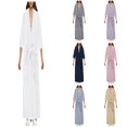 thumbnail image 1 of Hpapadks Women's Robes Ladies Absorbent Quick Drying Short Sleeved Robe Bathrobe Nightgowns for Women White XXL, 1 of 5