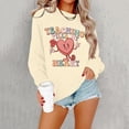 thumbnail image 1 of Hpapadks Women's Sweatshirts Valentines Day Teacher Hoody Teach Letter Long Sleeve Pullover Tops Womens Sweatshirts No Hood, 1 of 4