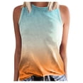 thumbnail image 1 of Hpapadks Women's Tank Tops Crewneck Sleeveless Gradient Print Tanks Casual Loose Fit Basic Vest Camisole Tops for Women Light Blue L, 1 of 5