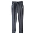 thumbnail image 1 of Hpapadks Womens Casual Pants Unisex Solid Quick Dry Fitness Pant with Zippered Pockets Womens Slacks Dark Gray L, 1 of 3