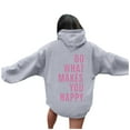 thumbnail image 1 of Hpapadks Womens Hoodies Casual Streetwear Long Sleeve Graphic Print Loose Hooded Sweatshirt for Women Grey S, 1 of 6