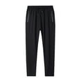 thumbnail image 1 of Hpapadks Womens Pants Unisex Solid Quick Dry Fitness Pant with Zippered Pockets Slacks for Women Black L, 1 of 3