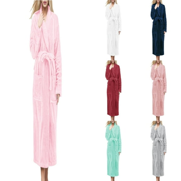Hpapadks Womens Robes Robes Long Cotton Cloth Robes Plus Size Bathrobe Robes Womens Nightgowns Watermelon Red M