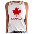 thumbnail image 1 of Hpapadks Womens Tank Top Canada Day Print Sleeveless Shirt Tops Crew Neck Basic Tanks Camisole Tops for Women White S, 1 of 4