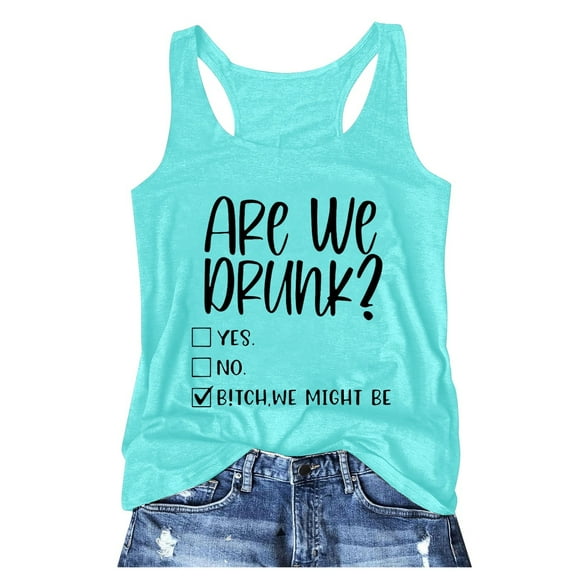 Hpapadks Womens Tank Top Casual Loose Fit Racerback Tanks Workout Vacation Beach Camis Camisole Tops for Women Sky Blue M