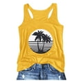 thumbnail image 1 of Hpapadks Womens Tankini Tops Sleeveless Printed Tanks Loose Fit Running Athletic Shirts Camisole Tops for Women Yellow M, 1 of 4