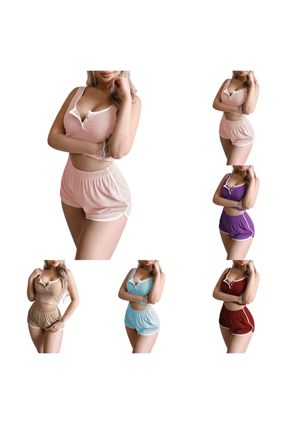 Womens Workout Sets 2 Piece Fitness Sleeveless Solid Buttons Tops Mesh Retro Yoga Bodybuilding Sports Running Shorts Set Yoga Outfits for Women Pink XXL