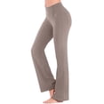 thumbnail image 1 of Hpapadks Yoga Pants Women High Waisted Casual Solid Flared Yoga Trousers with Pocket Gym Pants Women Khaki XXL, 1 of 6