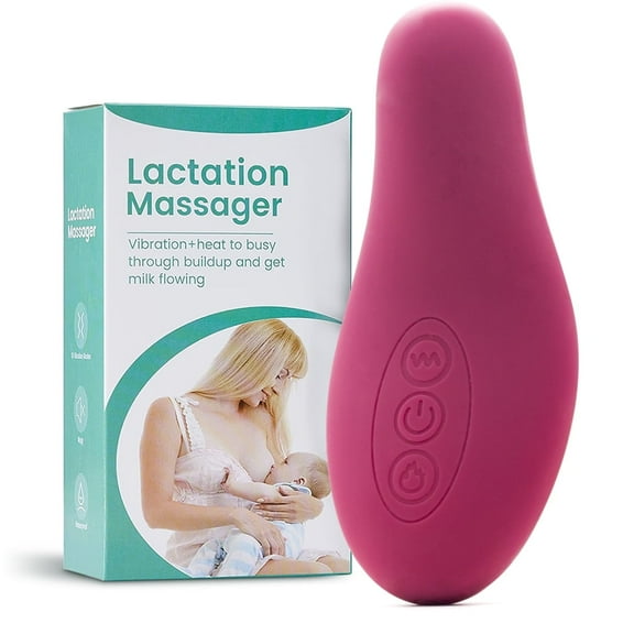 Hpfeeling Lactation Massager for Breastfeeding Skin Friendly Silicone Vibration Waterproof Hands Free Kneading Lactation Massagers