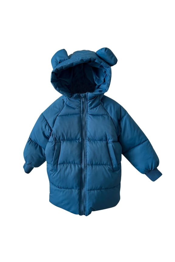 2-21 Years Kids Baby Boys Girls Cute Bear Hooded Winter Down Coats Thicken Puffer Padded Jacket Lightweight Warm Outwear