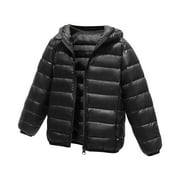 Hpgjzj 4-12T Kids Winter Coat with Hood Girls Puffer Jacket Packable Waterproof Warm Outerwear with Pockets