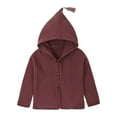 thumbnail image 1 of Hpgjzj Baby Boys Girl Cotton Linen Hoodies Coat Kids Solid Color Button Down Jacket Outwear Clothes, 1 of 7