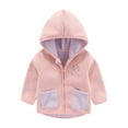 thumbnail image 1 of Hpgjzj Baby Boys Girls Fleece Hooded Zipper Jackets Coats Toddler Warm Long Sleeve Autumn Winter Outerwear 3-8 Years, 1 of 7