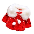 thumbnail image 1 of Hpgjzj Baby Girl Winter Warm Cape Toddler Coat Cloak Jacket Plush Trim Collar Cute Outerwear Clothes 0-3Y, 1 of 7