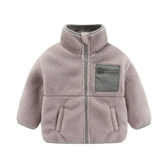 Hpgjzj Baby Girls Boys Winter Fleece Coat Little Kids Fuzzy Faux Shearling Zipper Jacket Full Zipper Collar Warm Outwear Winter Outfits