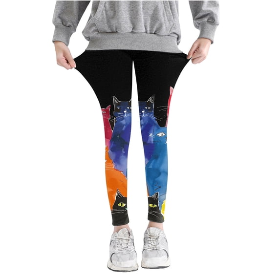 Hpgjzj Baby Girls Leggings Butterfly Girls' Leggings Toddler Flower Print Kids Yoga Pants Dance Active Tights 3-7 Years