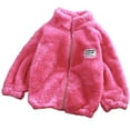 thumbnail image 1 of Hpgjzj Baby Kids Boys Girls Fuzzy Sherpa Jackets Crew Neck Sport Zipper Outerwear Fall Winter Warm Pullover Sweatshirts Tops, 1 of 4